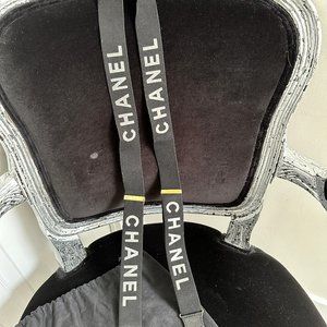 Chanel Gorgeous Black Suspenders! Vintage and Fab!